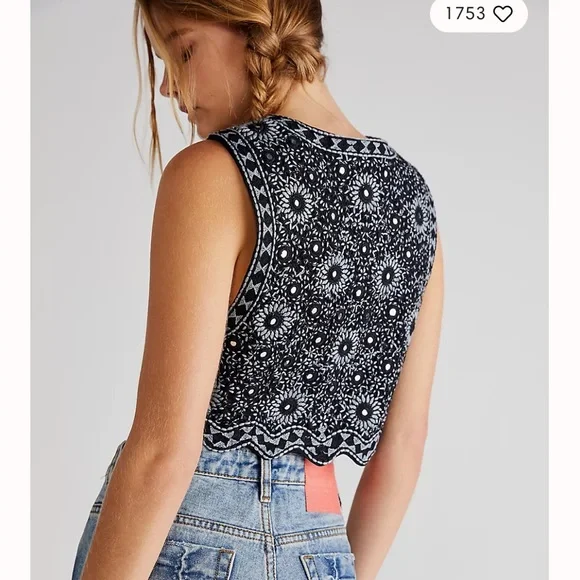 Free People Marigold Cropped Vest - Picture 2 of 4